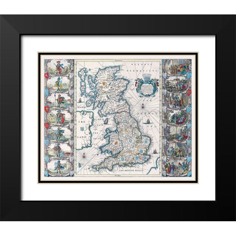German Sea British Ocean British Isles Black Modern Wood Framed Art Print with Double Matting by Unknown