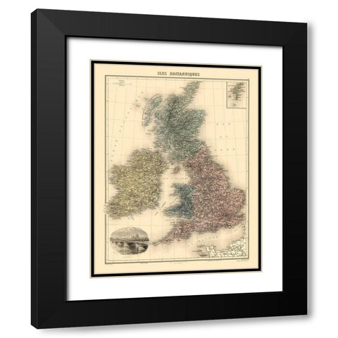 British Isles - Scotland - Migeon Black Modern Wood Framed Art Print with Double Matting by Migeon