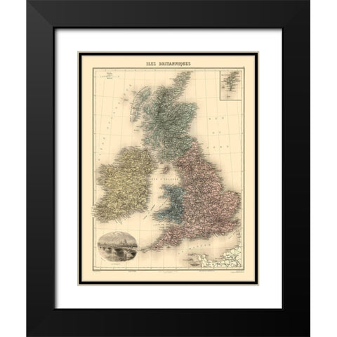 British Isles - Scotland - Migeon Black Modern Wood Framed Art Print with Double Matting by Migeon