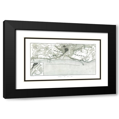 Boulogne-sur-Mer, Basin and Camp France Black Modern Wood Framed Art Print with Double Matting by Unknown