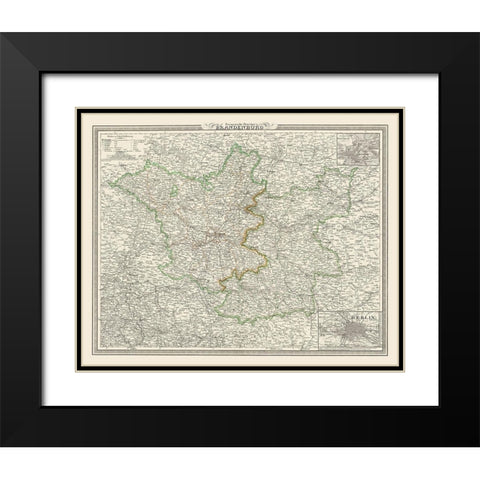 Brandenburg Germany - Weimar 1827 Black Modern Wood Framed Art Print with Double Matting by Weimar