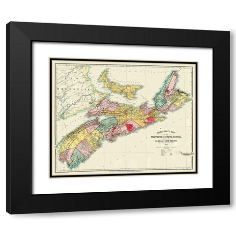 Nova Scotia Island of Cape Breton Canada Black Modern Wood Framed Art Print with Double Matting by Mackinlay