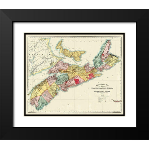Nova Scotia Island of Cape Breton Canada Black Modern Wood Framed Art Print with Double Matting by Mackinlay
