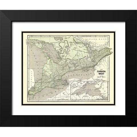 West Canada - Morse 1845 Black Modern Wood Framed Art Print with Double Matting by Morse