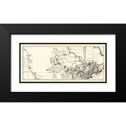 North Part Louisiana United States Canada Black Modern Wood Framed Art Print with Double Matting by Jeffreys