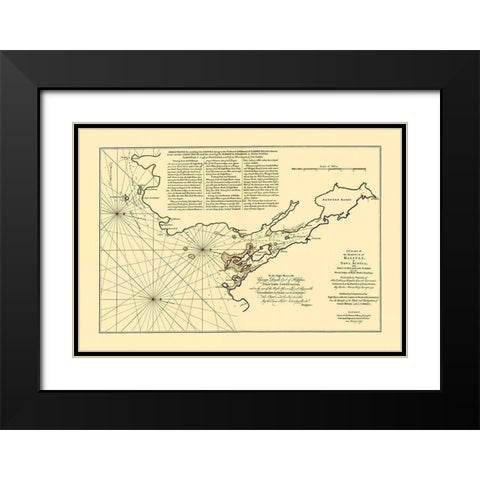 Halifax Harbor Nova Scotia Canada - Jeffreys 1759 Black Modern Wood Framed Art Print with Double Matting by Jeffreys