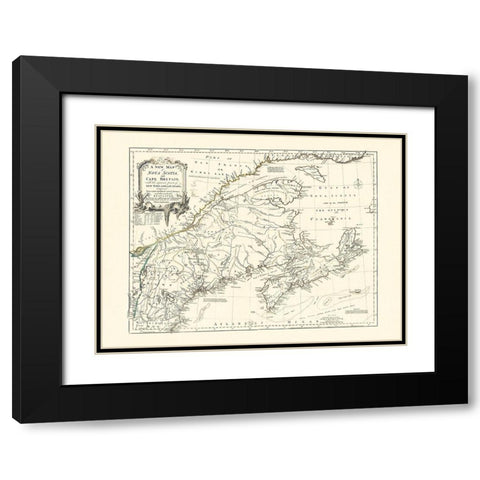 Nova Scotia Cape Breton New England Canada US Black Modern Wood Framed Art Print with Double Matting by Jeffreys