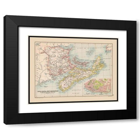 Nova Scotia New Brunswick Canada - Bartholomew Black Modern Wood Framed Art Print with Double Matting by Bartholomew