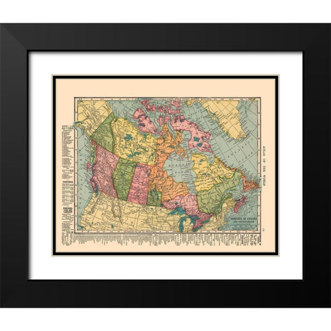 Newfoundland Canada - Hammond 1910 Black Modern Wood Framed Art Print with Double Matting by Hammond