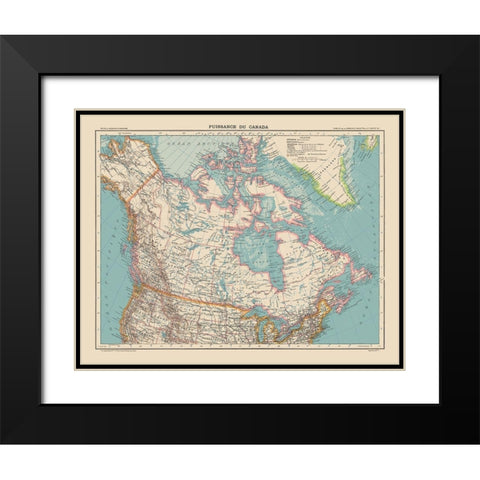 Canada - Schrader 1908 Black Modern Wood Framed Art Print with Double Matting by Schrader