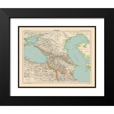 Russia - Schrader 1908 Black Modern Wood Framed Art Print with Double Matting by Schrader
