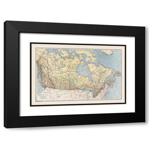 Newfoundland Canada - Reynold 1921 Black Modern Wood Framed Art Print with Double Matting by Reynold