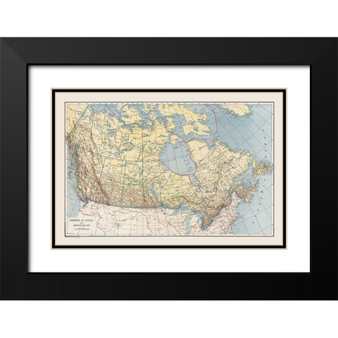 Newfoundland Canada - Reynold 1921 Black Modern Wood Framed Art Print with Double Matting by Reynold