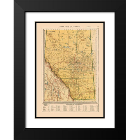 Alberta Canada - Reynold 1921 Black Modern Wood Framed Art Print with Double Matting by Reynold