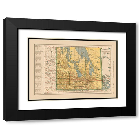 Manitoba Canada - Reynold 1921 Black Modern Wood Framed Art Print with Double Matting by Reynold