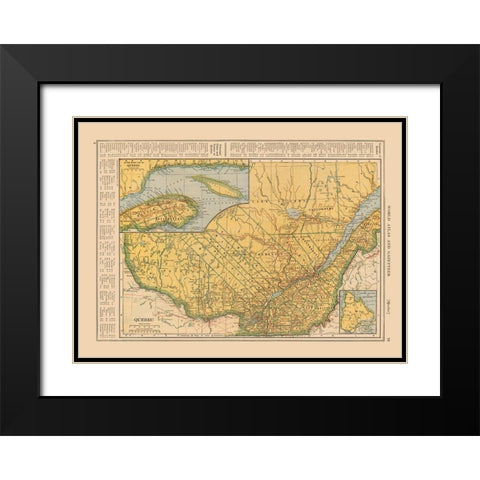 Quebec Canada - Reynold 1921 Black Modern Wood Framed Art Print with Double Matting by Reynold