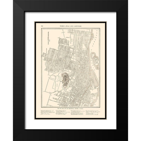 Quebec Canada - Reynold 1921 Black Modern Wood Framed Art Print with Double Matting by Reynold