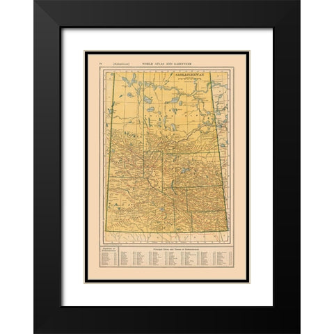 Saskatchewan Canada - Reynold 1921 Black Modern Wood Framed Art Print with Double Matting by Reynold