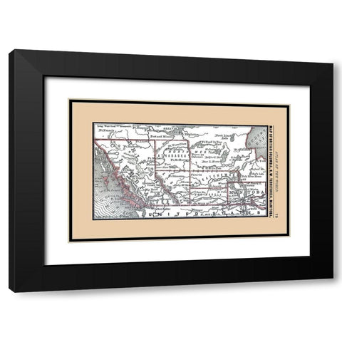 West Central Canada - Alden 1886 Black Modern Wood Framed Art Print with Double Matting by Alden