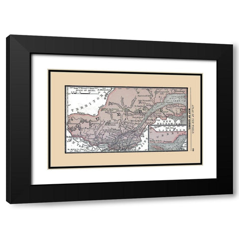 Quebec Canada - Alden 1886 Black Modern Wood Framed Art Print with Double Matting by Alden