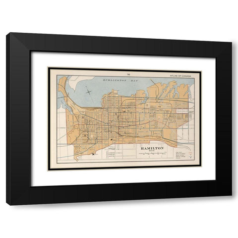 Hamilton Canada - Chalifour 1915 Black Modern Wood Framed Art Print with Double Matting by Chalifour
