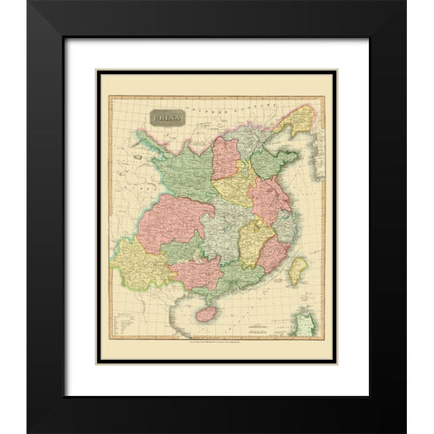 China - Thomson 1815 Black Modern Wood Framed Art Print with Double Matting by Thomson