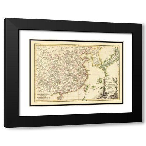 Empire of China - Bonne Black Modern Wood Framed Art Print with Double Matting by Bonne