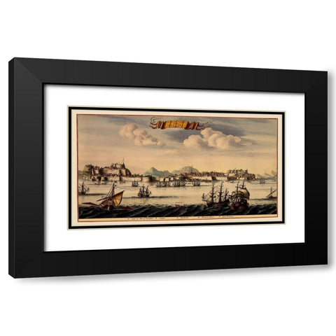 Corfu Greece - Fare 1600 Black Modern Wood Framed Art Print with Double Matting by Fare