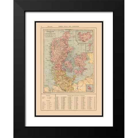 Schleswig Holstein Germany Denmark - Reynold 1921 Black Modern Wood Framed Art Print with Double Matting by Reynold