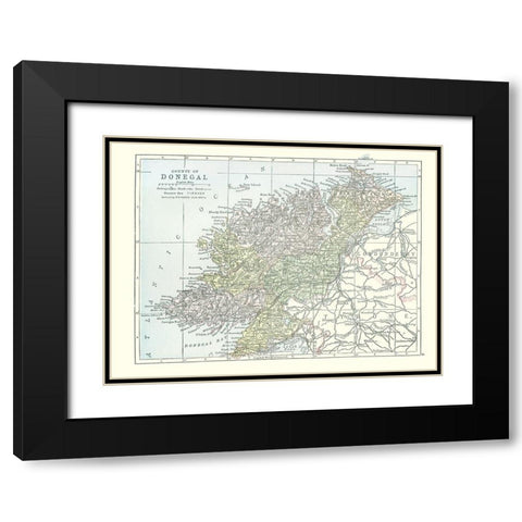 Central America Dominican Republic Haiti Black Modern Wood Framed Art Print with Double Matting by Thiers