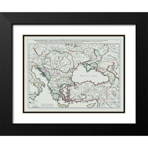 Eastern Empires France Italy North Macedonia Black Modern Wood Framed Art Print with Double Matting by De L''isle