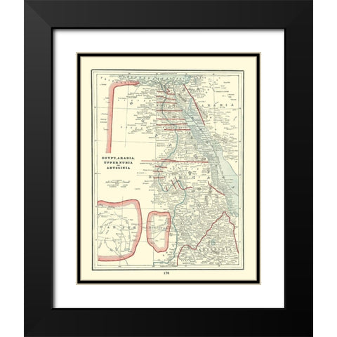 Middle East Egypt Arabia Nubia Abyssinia Black Modern Wood Framed Art Print with Double Matting by Rathbun