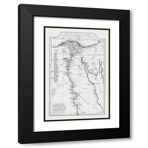 Africa Ancient Egypt - DAnville 1799 Black Modern Wood Framed Art Print with Double Matting by D''Anville