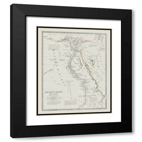 Africa Ancient Egypt -Long 1831 Black Modern Wood Framed Art Print with Double Matting by Long