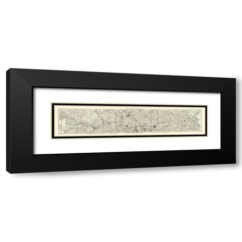 London England Central Section 2 - Bartholomew Black Modern Wood Framed Art Print with Double Matting by Bartholomew