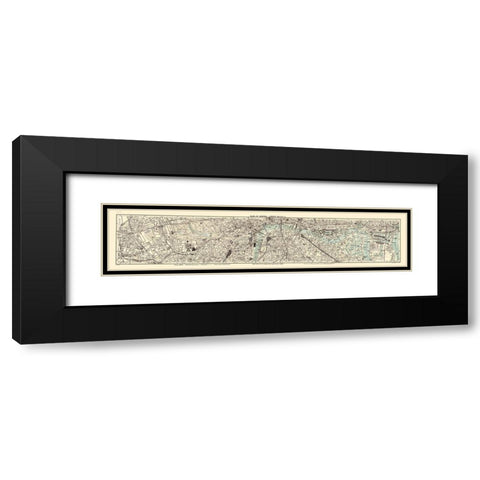 London England Central Section 3 - Bartholomew Black Modern Wood Framed Art Print with Double Matting by Bartholomew