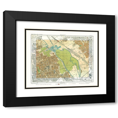 Hackney Marshes London England - Philip 1904 Black Modern Wood Framed Art Print with Double Matting by Philip