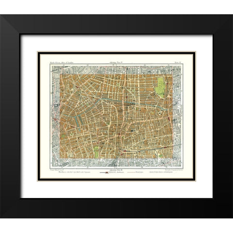 Hoxton London England - Philip 1904 Black Modern Wood Framed Art Print with Double Matting by Philip