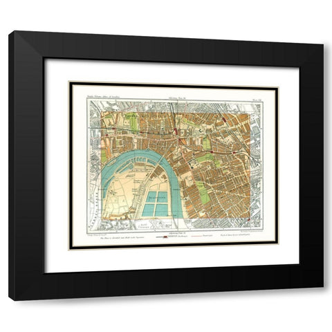 Hammersmith London England - Philip 1904 Black Modern Wood Framed Art Print with Double Matting by Philip