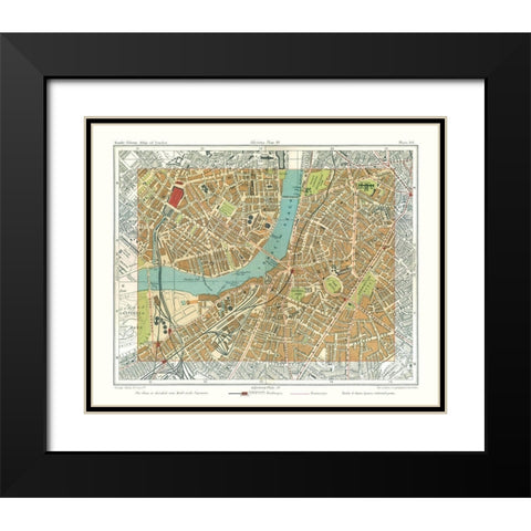 Lambeth London England - Philip 1904 Black Modern Wood Framed Art Print with Double Matting by Philip