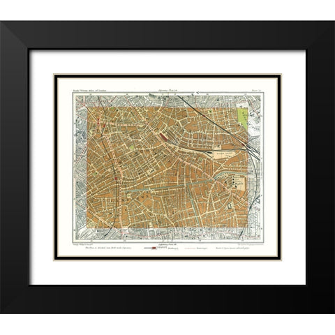 Walworth London England - Philip 1904 Black Modern Wood Framed Art Print with Double Matting by Philip