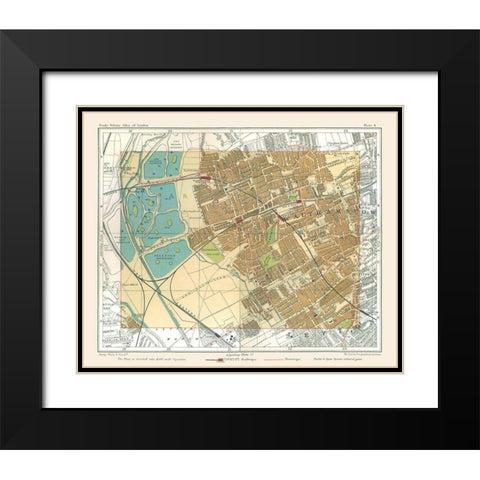Walthamstow London England - Philip 1904 Black Modern Wood Framed Art Print with Double Matting by Philip