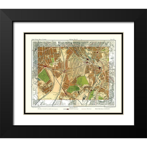 Ladywell London England - Philip 1904 Black Modern Wood Framed Art Print with Double Matting by Philip