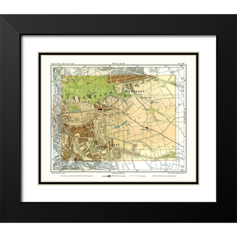 Blackheath London England - Philip 1904 Black Modern Wood Framed Art Print with Double Matting by Philip
