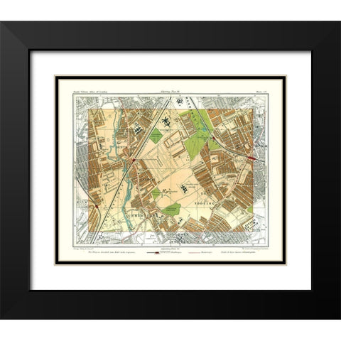Wandsworth Common London England - Philip 1904 Black Modern Wood Framed Art Print with Double Matting by Philip