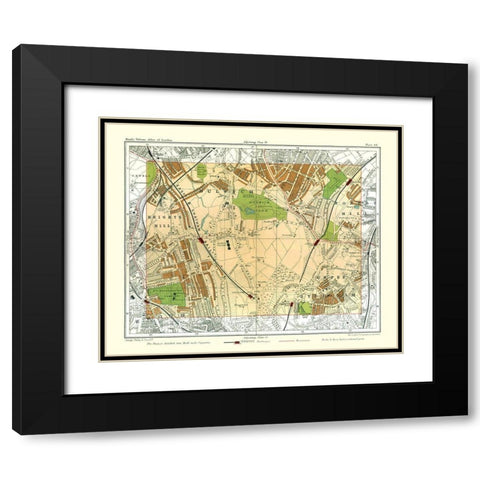 Dulwich London England - Philip 1904 Black Modern Wood Framed Art Print with Double Matting by Philip