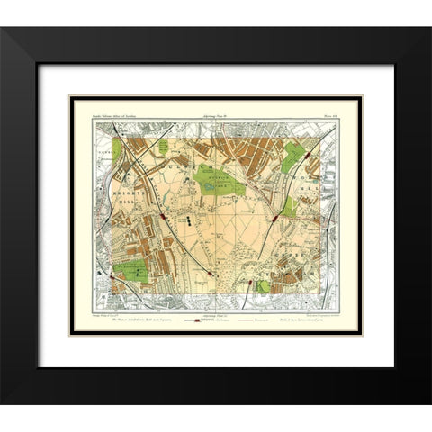 Dulwich London England - Philip 1904 Black Modern Wood Framed Art Print with Double Matting by Philip