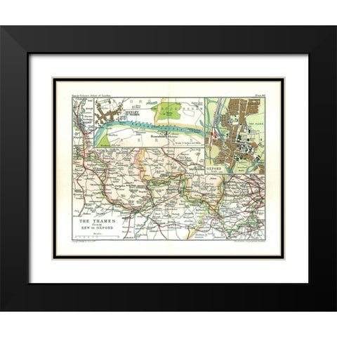 River Thames London England - Philip 1904 Black Modern Wood Framed Art Print with Double Matting by Philip