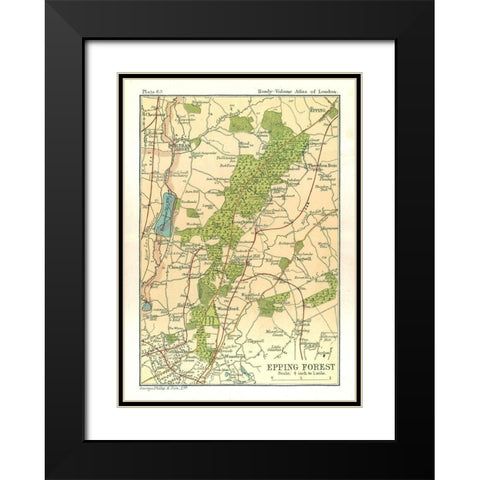 Epping Forest London England - Philip 1904 Black Modern Wood Framed Art Print with Double Matting by Philip