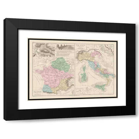 Ancient France Italy Belgium Punic Wars Europe Black Modern Wood Framed Art Print with Double Matting by Drioux